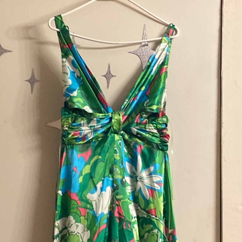 Silky satin tiki sundress